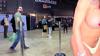 Masturbating black tranny plays with toy