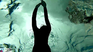 Wetsuit Bondage Mermaid Slippery Pool Kink with Fins, Rope & Deep Diving