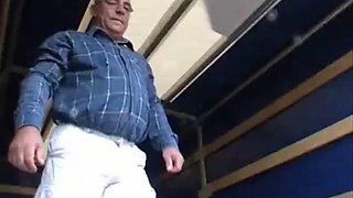 BBW fucks old man in truck: Blowjob, Doggy  Big Tits Porn