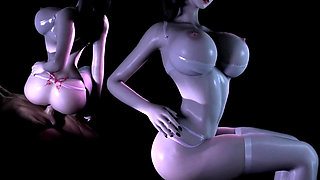 3D Huge Boobs Asian Whore Shaking Her Big Ass
