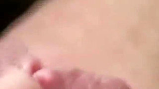 Redhead in a Purple Bikini Rides Him on the Blue Bed