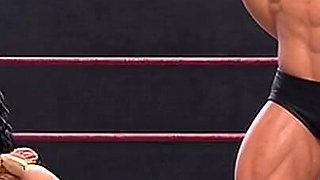 Masked Superheroine in Strap Heels Caught in Bearhugs and Ankle Locks - Ring Wrestling