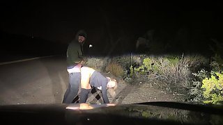 Pulled Over to Fuck Blonde Babe on the Roadside