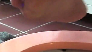 Toilet Trash for Pedicures and Spit - Madame Carla Degrades Her Old Slave as A Pedicure Slave and Spitton