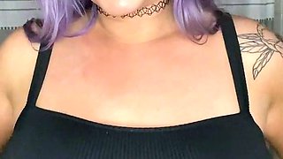Big boobs milf masturbates with her dildo