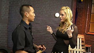 Fuck me, Chloe - kinky as pound in her taut miniskirt and matching lingerie!