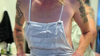 Subscriber's Wish Granted I Wet and Soaked My Overalls