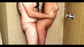 Young Slut Takes a Shower and Fucks Her Stepdad at The Hotel