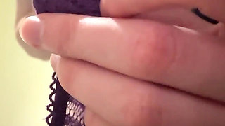 Russian Girl Shows Dirty Panties in Secretions and Unwashed Hairy