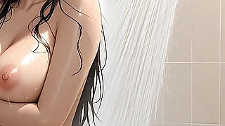 Lustrender: Giant Beautiful Nude Girl Steamy Shower Ecstasy - Ai Video
