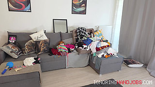 Beautiful blonde college art teacher comes for a try on haul fashion shooting turns out it was porn