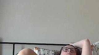 Playing with Pussy with Vibrator in Pantyhose