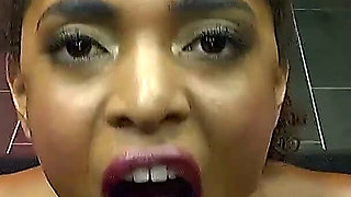 Hot Black Slut Gets Her Face Covered by the Ggg Crew
