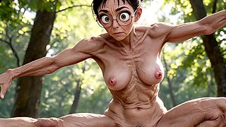 Yoga mature, asian mature, grandma