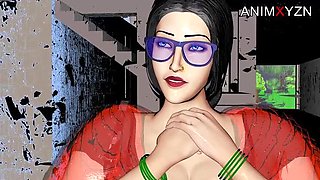 Neha Bhabhi Hot Desi Aunty Gets Drenched in Rain - Hindi Sex Scene with Stepmom