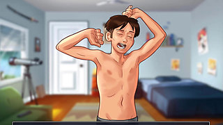 Summertime saga - extra classes are helping big beautifully boobs