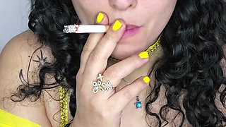 Eddie Queens Ft. Babyluna939 - Princess Belle Smoking Fetish, Smoke Blowjob and Facial Finish Part 1