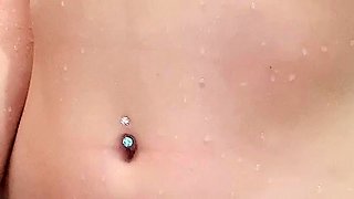 Small titted teen Bella masturbates outdoors