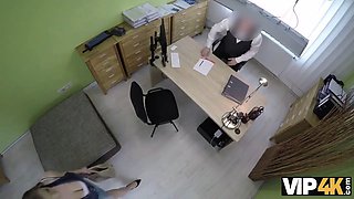 Vip4k. tart fucks with loan agent to repair her hubbies car